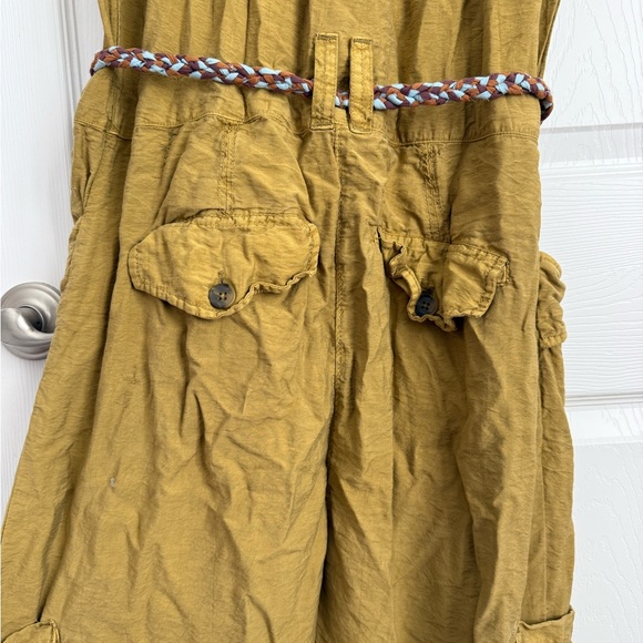 Free People Olive Button-Down jumpsuit with tie - Picture 10 of 12